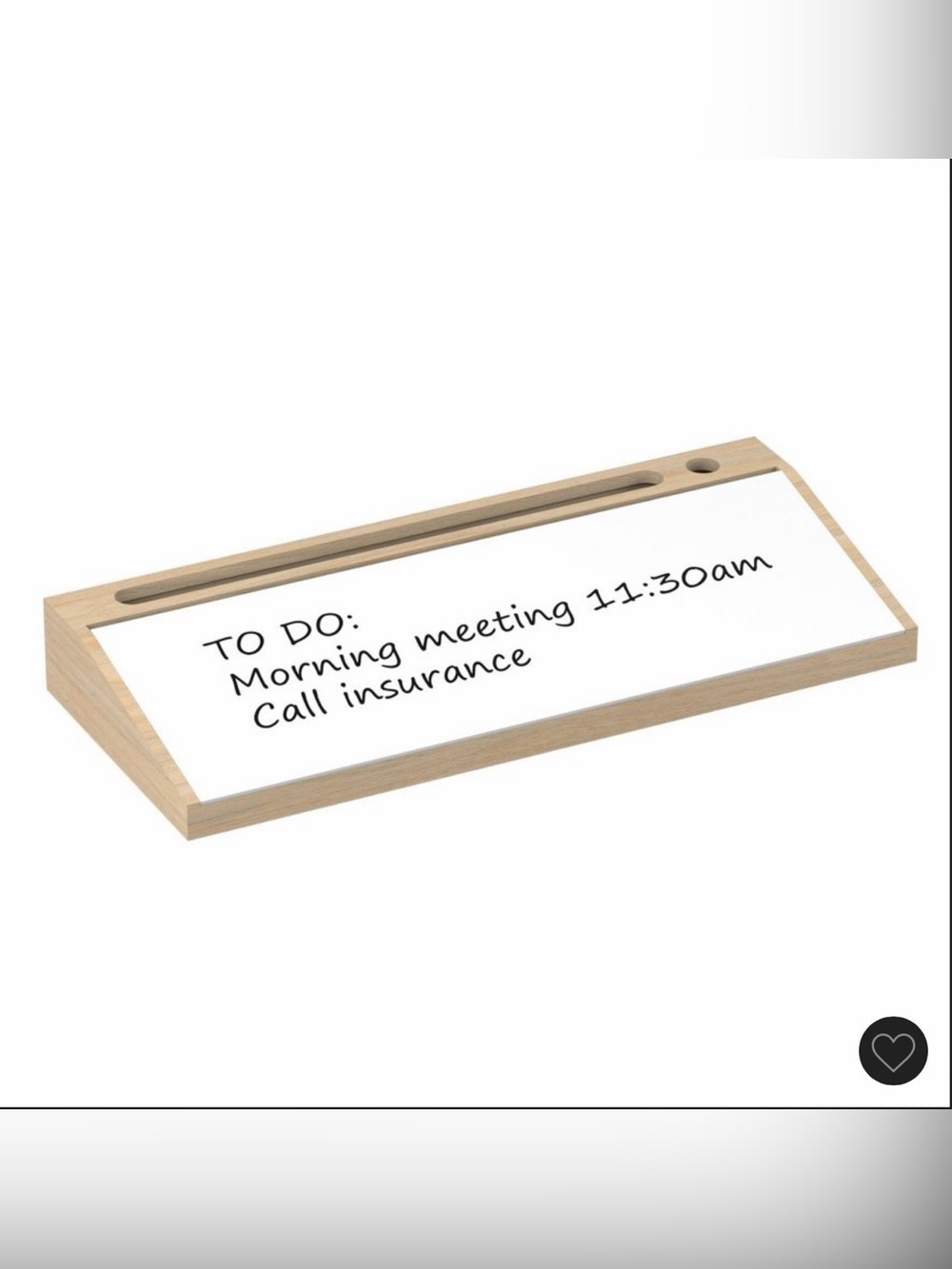 Wood Frame Desktop Whiteboard Organizer - Natural From Target